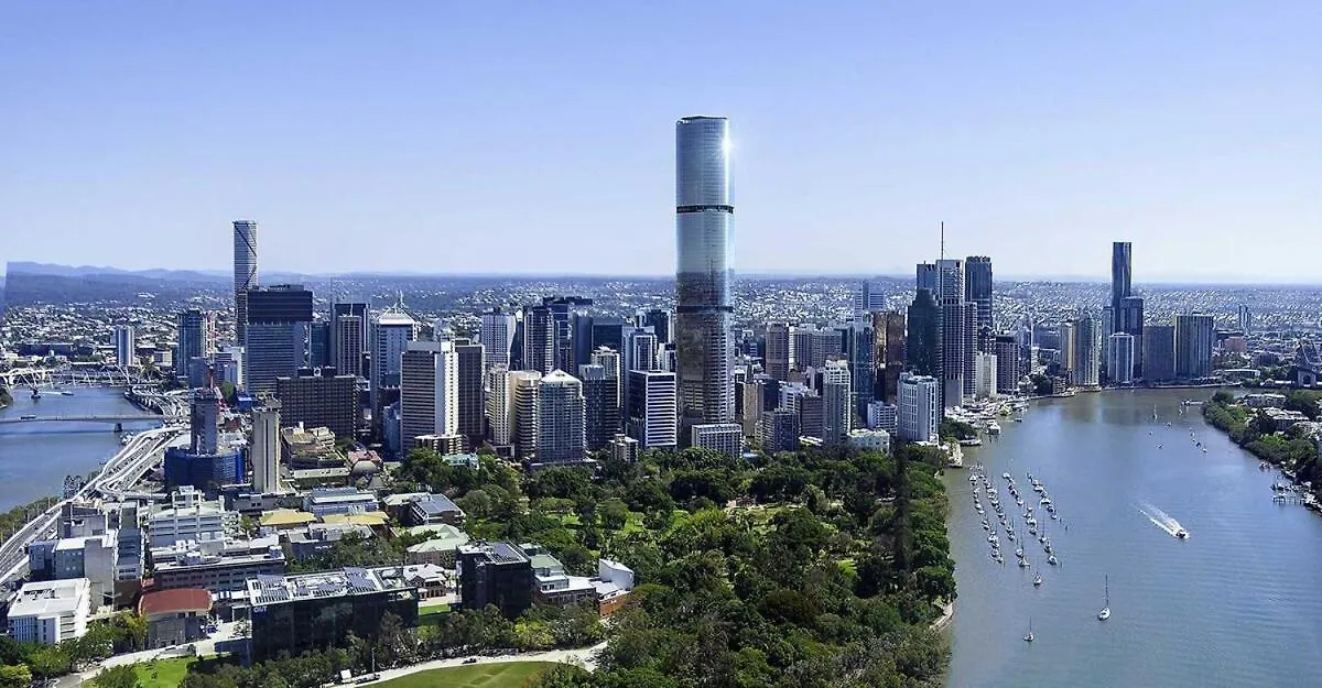 브리즈번 Skytower Escape Sleek 1Br With Breathtaking Views 아파트